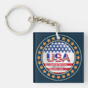 USA 250. Jubiläum I Patriotisch 1776-2026 Schlüsse Schlüsselanhänger