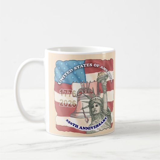 USA 250. Jubiläum Kaffeetasse (Links)