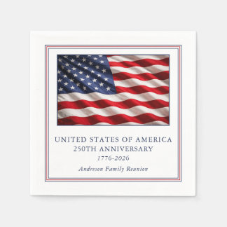 USA 250. Jubiläum Moderne Patriotische Party Serviette