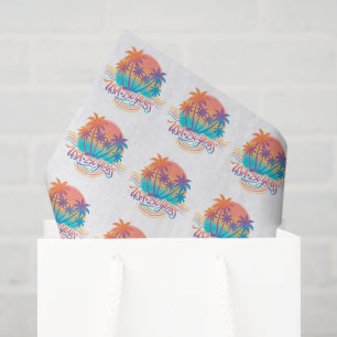 USA 250. Jubiläum Palm Bäume Seidenpapier