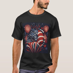 USA 250. Jubiläum Patriotische Feuerwerke T-Shirt