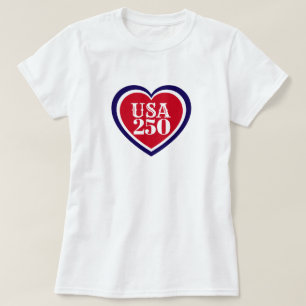 USA 250. Jubiläum patriotisches Rot Weiß Blau T-Shirt