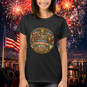USA 250. Jubiläum Retro Vintage Art Nouveau T-Shirt