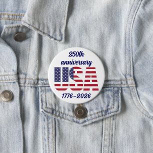 USA 250. Jubiläum Semiquincentennial 1776–2026 Button