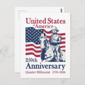 USA 250. Jubiläum Semiquincentennial 1776-2026 Postkarte (Vorne/Hinten)