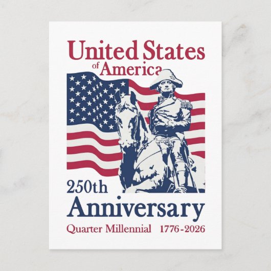 USA 250. Jubiläum Semiquincentennial 1776-2026 Postkarte (Vorderseite)