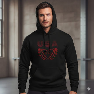 USA 250. Jubiläum Skelett Herz 1776 Hoodie