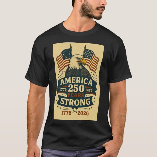 USA 250. Jubiläum T-Shirt (Vorderseite)