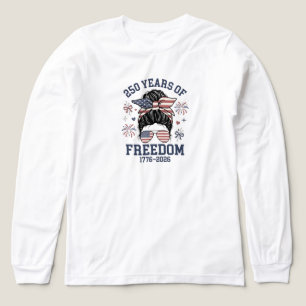 USA 250. Jubiläum Unordentliche Bunn Coquette Schl Tri-Blend Shirt