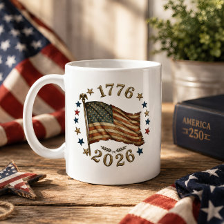 USA 250. Jubiläum Vintage 1776–2026 Freiheit Kaffeetasse