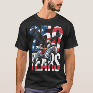 USA 250. Jubiläum Weißkopfseeadler Clydesdale Pfer T-Shirt