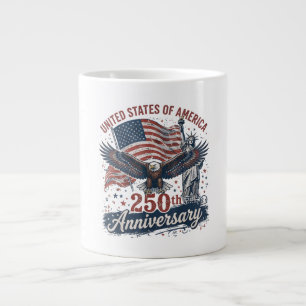USA 250. Jubiläum Weißkopfseeadler Freiheitsstatue Jumbo-Tasse