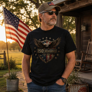 USA 250. Jubiläums-Adler-Schild-Erbe T-Shirt