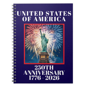 USA 250. Jubiläums-Patriotischer Planer Notizblock