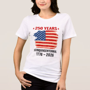 USA 250. Jubiläums-Patriotisches T-Shirt Amerikas Tri-Blend Shirt