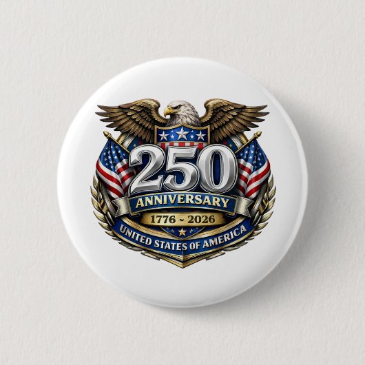 USA 250. Jubiläums-Pin Button (Vorderseite)