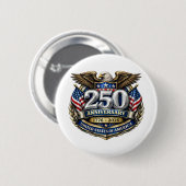 USA 250. Jubiläums-Pin Button (Vorne & Hinten)