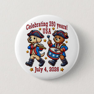 USA 250. Jubiläums-Souvenir - Patriotisch Button