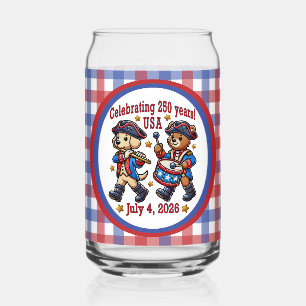 USA 250. Jubiläums-Souvenir - Patriotisch  Dosenglas
