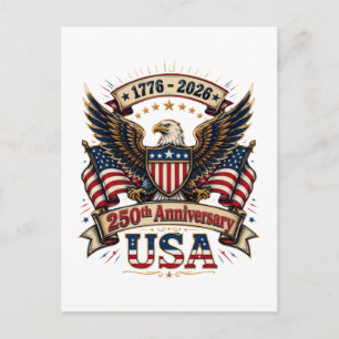 USA 250. Jubiläumsadler Einladungspostkarte