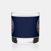 USA 250. Jubiläumsemblem Whiskyglas (Rechts)