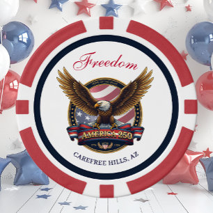 USA 250. Jubiläumsveranstaltung Pokerchips