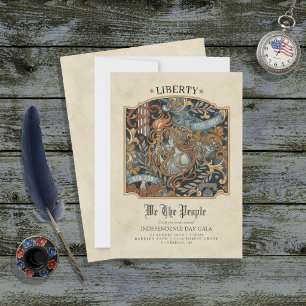 USA 250 Liberty Art Nouveau Muster Rahmen ID1302 Einladung