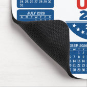 USA 250 mit 2026-Kalender - Rot Weiß Blau Mousepad (Ecke)