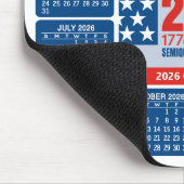 USA 250 mit Kalender 2026 - Rot Weiß Blau Mousepad (Ecke)