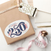 USA 250 Oval Patriotic Stickers 