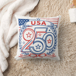 USA 250 Patrioten-Jubiläumsemblem-Design Kissen