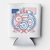 USA 250 Patriotic Anniversary Emblem Design Dosenkühler (Vorderseite)