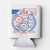 USA 250 Patriotic Anniversary Emblem Design Dosenkühler (Rückseite)