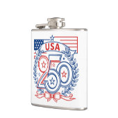 USA 250 Patriotic Anniversary Emblem Design Flachmann (Links)