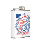 USA 250 Patriotic Anniversary Emblem Design Flachmann (Rechts)