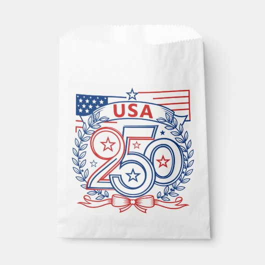 USA 250 Patriotic Anniversary Emblem Design Geschenktütchen (Vorderseite)