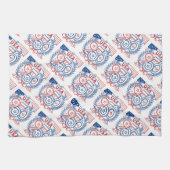 USA 250 Patriotic Anniversary Emblem Design Geschirrtuch (Horizontal)