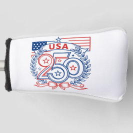 USA 250 Patriotic Anniversary Emblem Design Golf Headcover