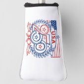 USA 250 Patriotic Anniversary Emblem Design Golf Headcover (Rotieren 90)