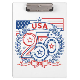 USA 250 Patriotic Anniversary Emblem Design Klemmbrett