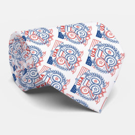 USA 250 Patriotic Anniversary Emblem Design Krawatte