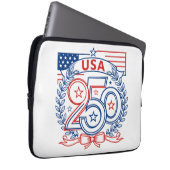 USA 250 Patriotic Anniversary Emblem Design Laptopschutzhülle (Vorne Rechts)