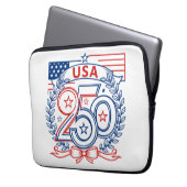 USA 250 Patriotic Anniversary Emblem Design Laptopschutzhülle (Vorderseite Links)