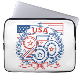 USA 250 Patriotic Anniversary Emblem Design Laptopschutzhülle