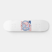 USA 250 Patriotic Anniversary Emblem Design Skateboard (Horizontal)