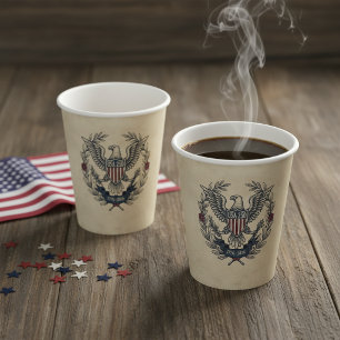 USA 250 Patriotischer Adler-Erbe-Motiv Crm ID1299 Pappbecher