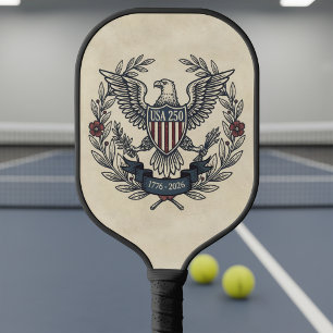 USA 250 Patriotischer Adler-Erbe-Motiv  ID1299 Pickleball Schläger