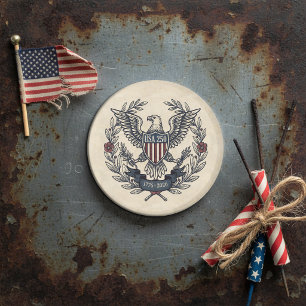 USA 250 Patriotischer Adler Heritage-Motiv Crm ID1 Magnet