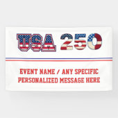 USA 250 Patriotismus-Vorlage Banner (Horizontal)