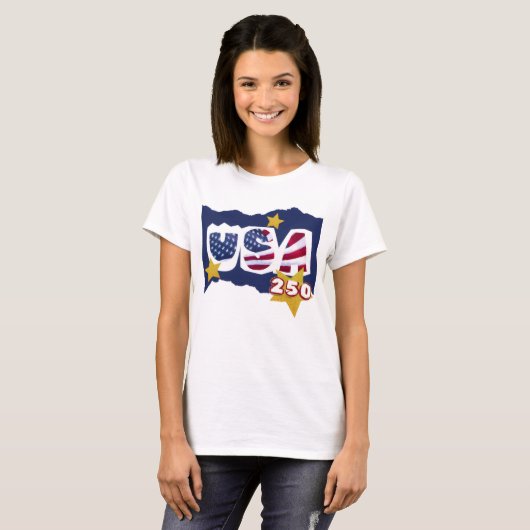 USA 250 T-Shirt (Vorne ganz)